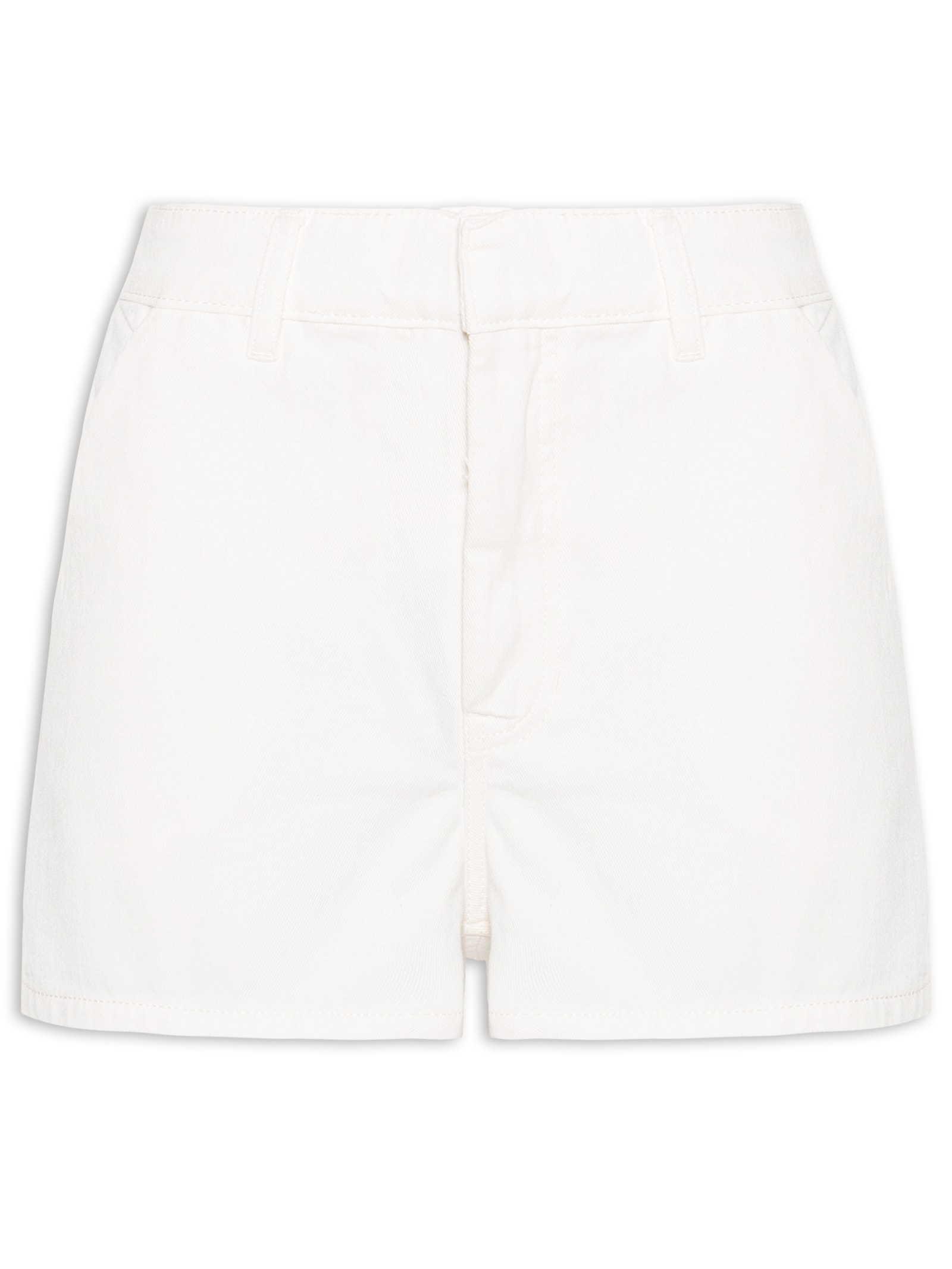 Short Feminino Sarja Alfaiataria Branco Dress To