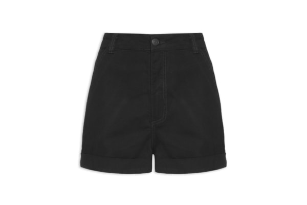Short Feminino Sarja Alfaiataria Color - Preto