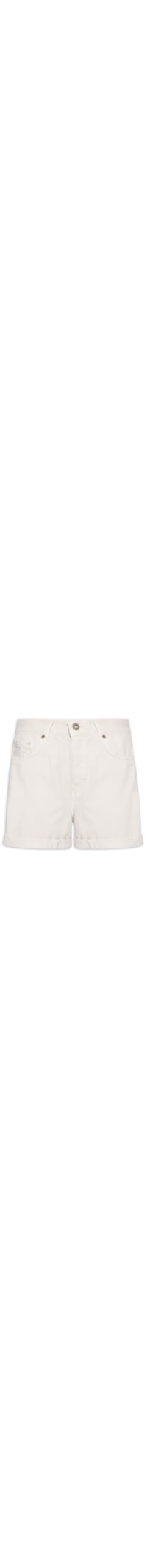 Short Feminino Sarja Barra Dobrada - Off White