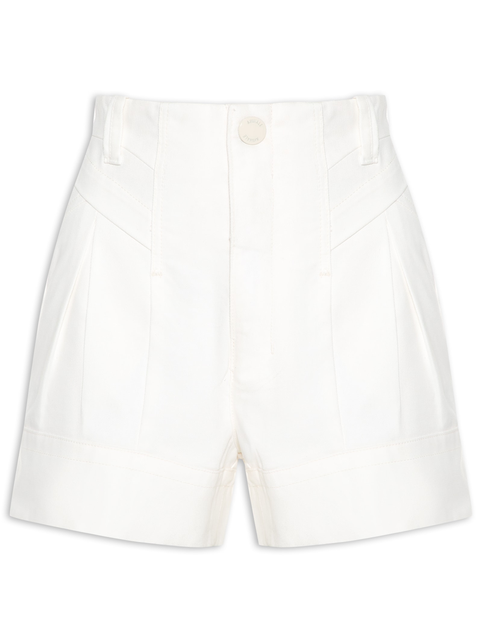Short Feminino Sarja Barra Larga Off White Animale