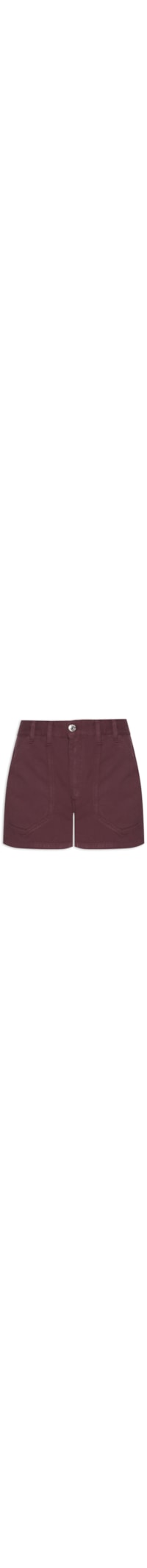Short Feminino Sarja Basic Bordado Aj - Roxo