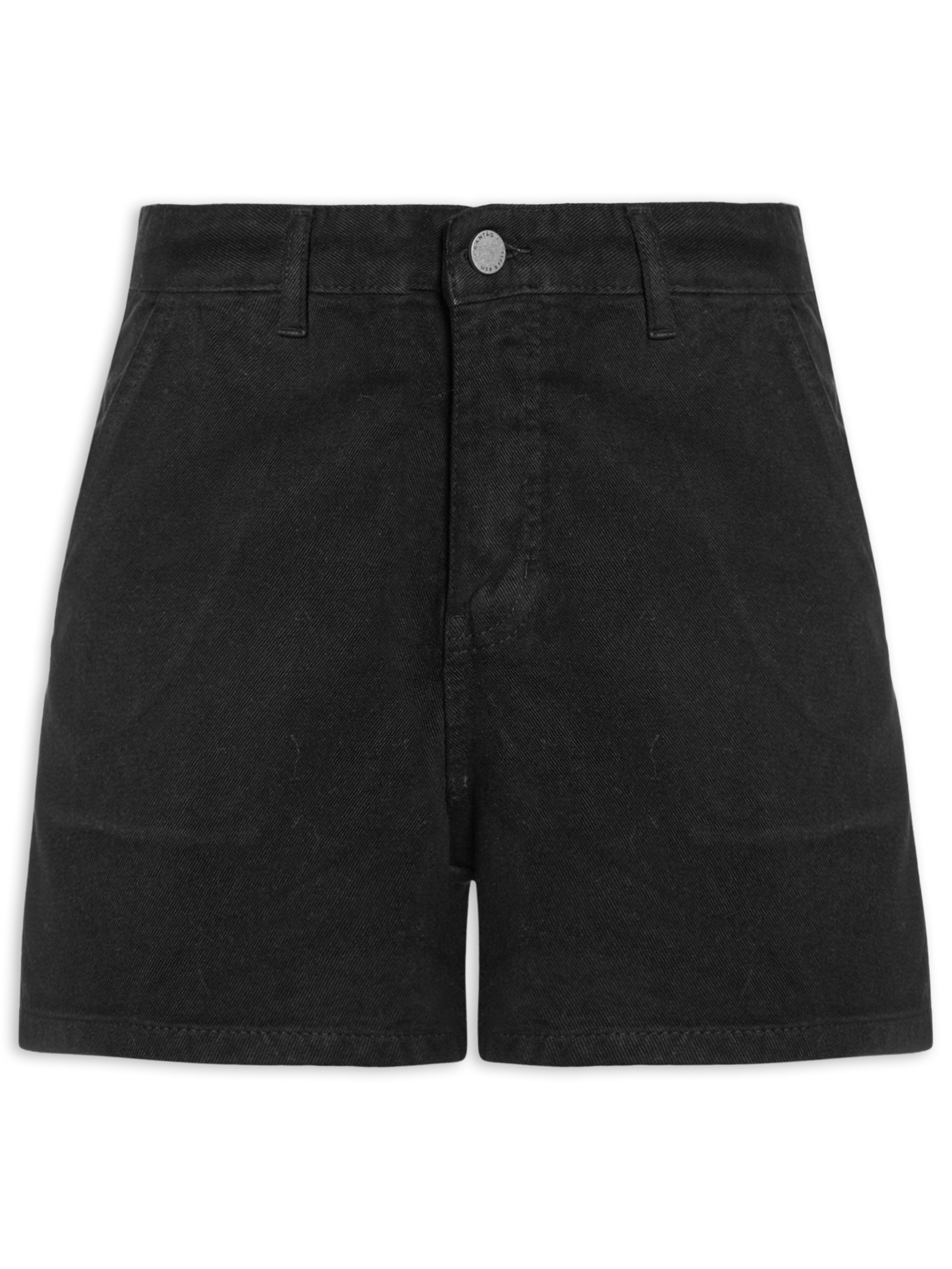 Short Feminino Sarja Basic Color Preto Cantão
