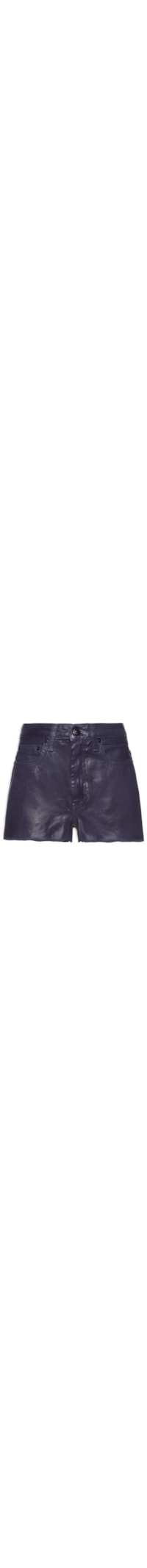 Short Feminino Sarja Box À Fio Like Leather - Azul