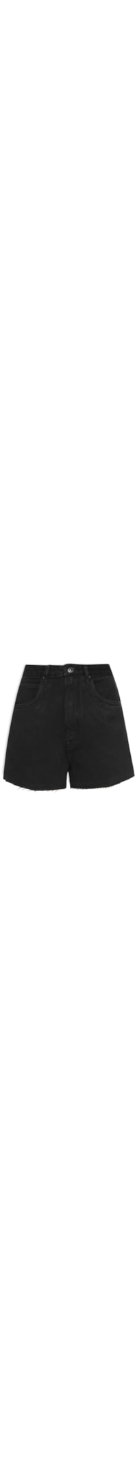 Short Feminino Sarja Box Barra Fio - Preto