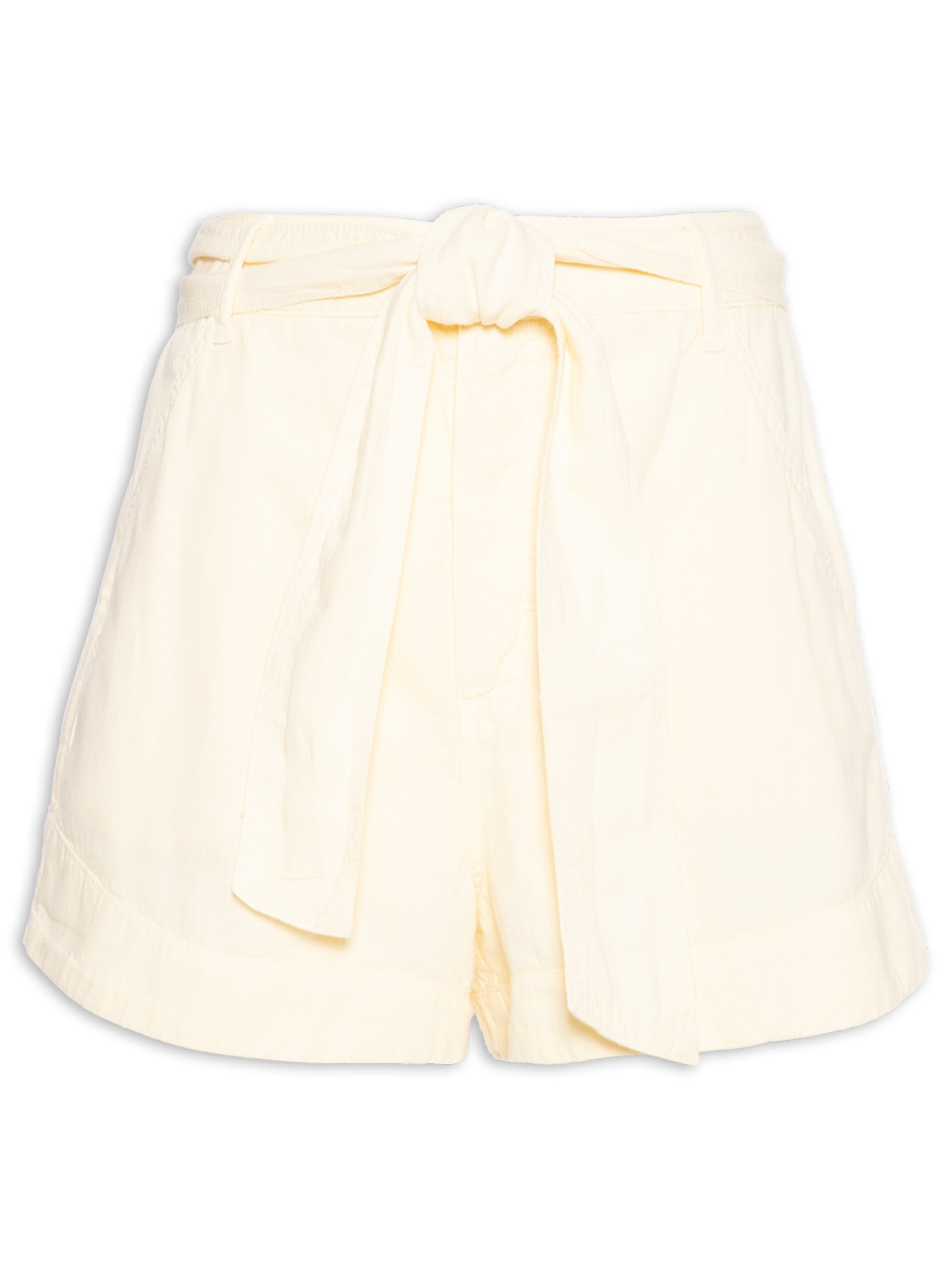 Short Feminino Sarja Cânhamo Amarração Amarelo Dress To