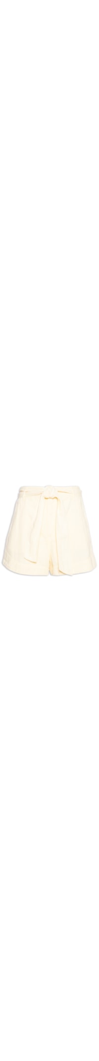Short Feminino Sarja Cânhamo Amarração - Amarelo