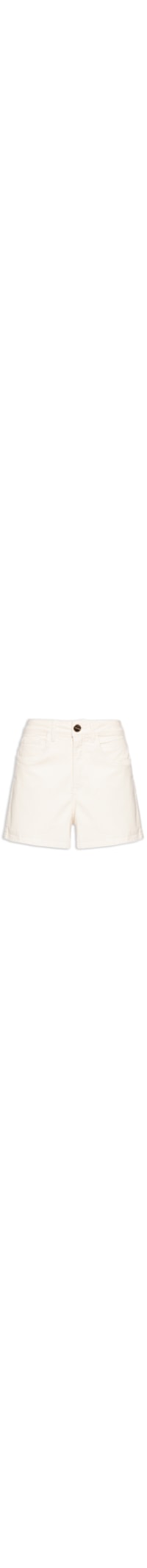 Short Feminino Sarja Comfort Cintura Média - Bege