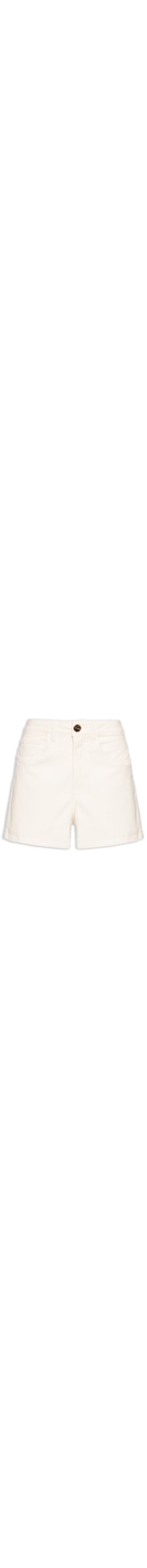 Short Feminino Sarja Comfort Cintura Média - Bege