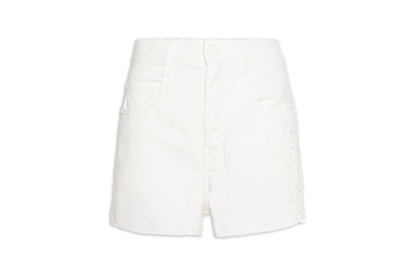 Short Feminino Sarja Detalhe Sol - Off White