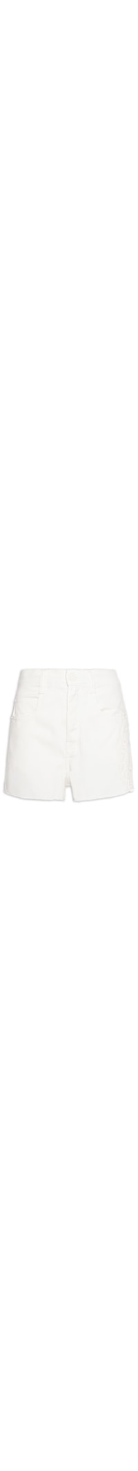 Short Feminino Sarja Detalhe Sol - Off White
