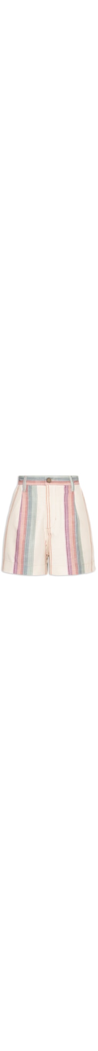 Short Feminino Sarja Estampa Listra Coloris - Bege