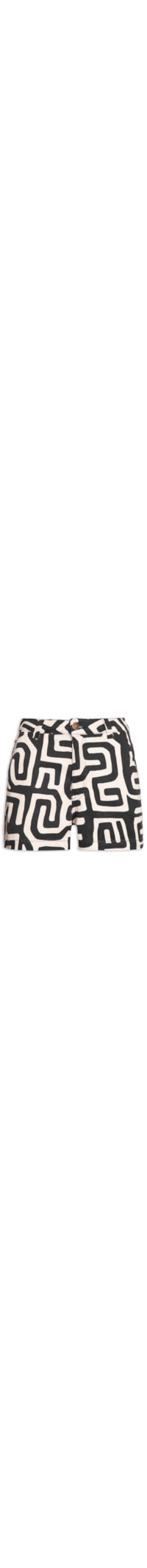 Short Feminino Sarja Estampado - Branco
