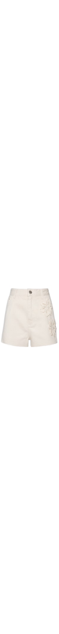 Short Feminino Sarja Grandfather Super High - Off White