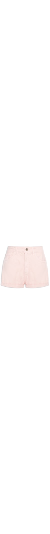 Short Feminino Sarja Mom Cintura Alta - Rosa