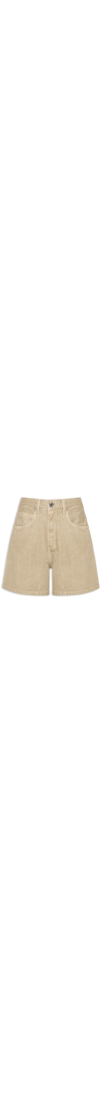 Short Feminino Sarja Mom Pence Costas New Basic – Bege