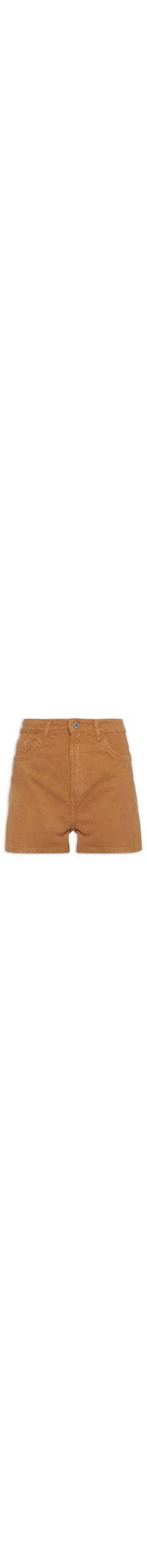 Short Feminino Sarja Mom Super High - Marrom