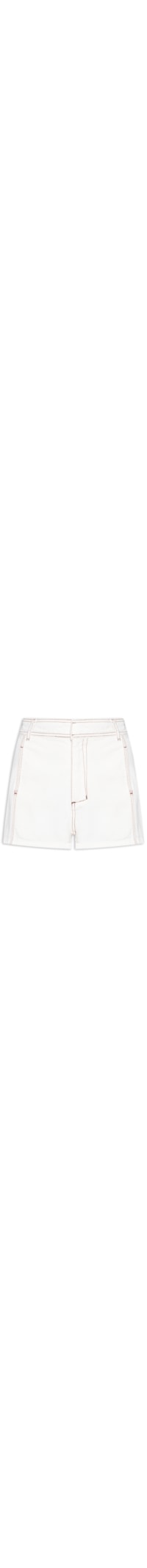 Short Feminino Sarja Pespontos - Branco
