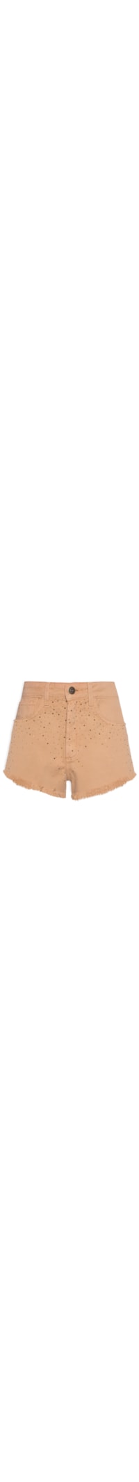 Short Feminino Sarja Relaxed High Shine - Marrom