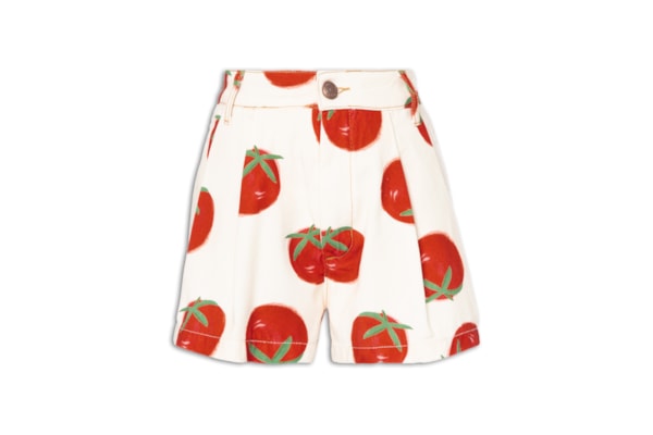 Short Feminino Sarja Tomatinhos - Vermelho