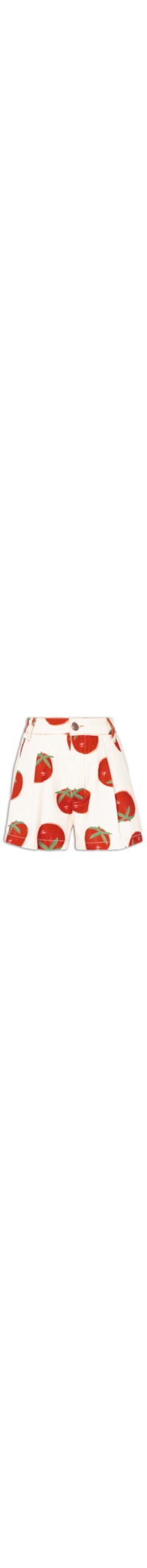 Short Feminino Sarja Tomatinhos - Vermelho