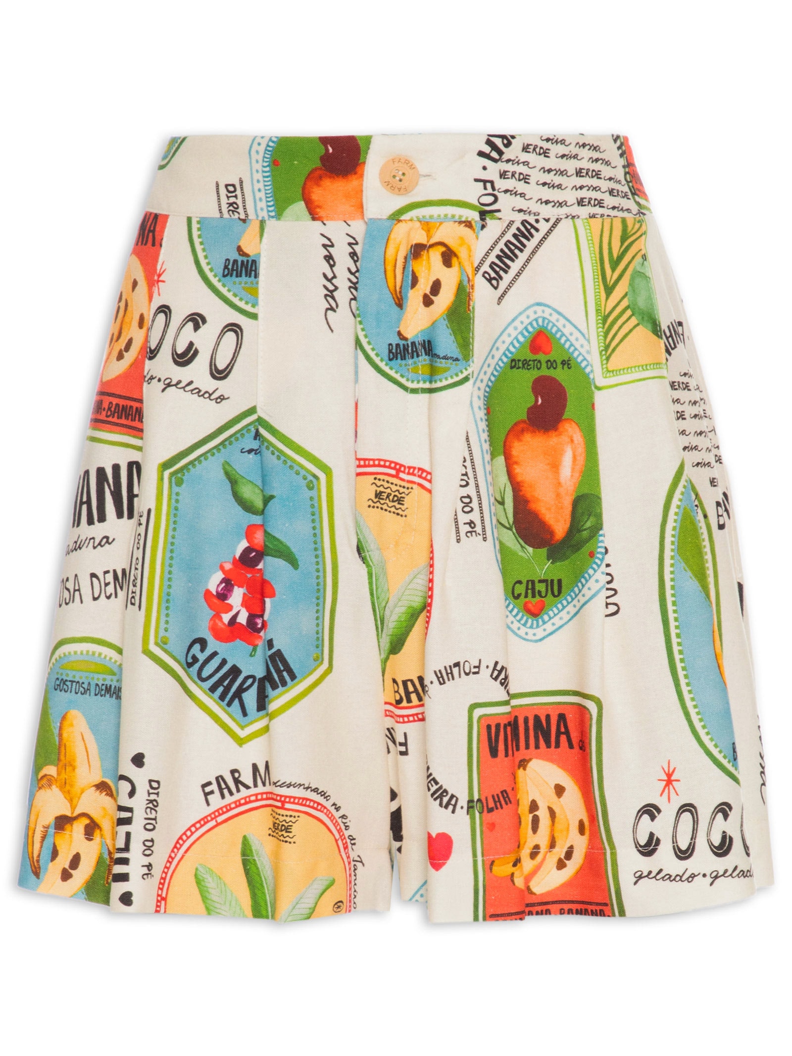 Short Feminino Selo Coisa Nossa Off White Farm