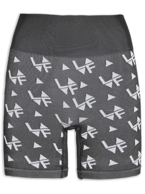 Short Feminino Sem Costura Jacquard - Preto