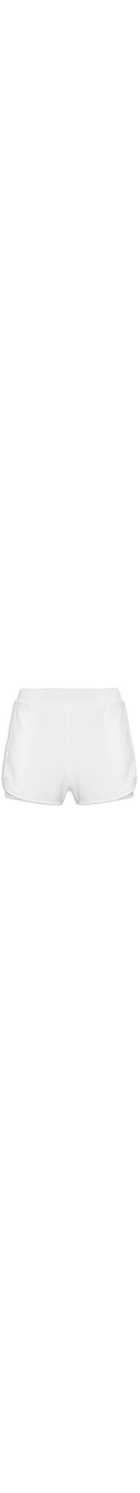 Short Feminino Sobreposto Franzido Na Lateral - Branco