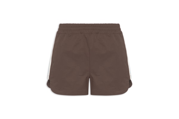 Short Feminino Sport Listra Lateral - Marrom