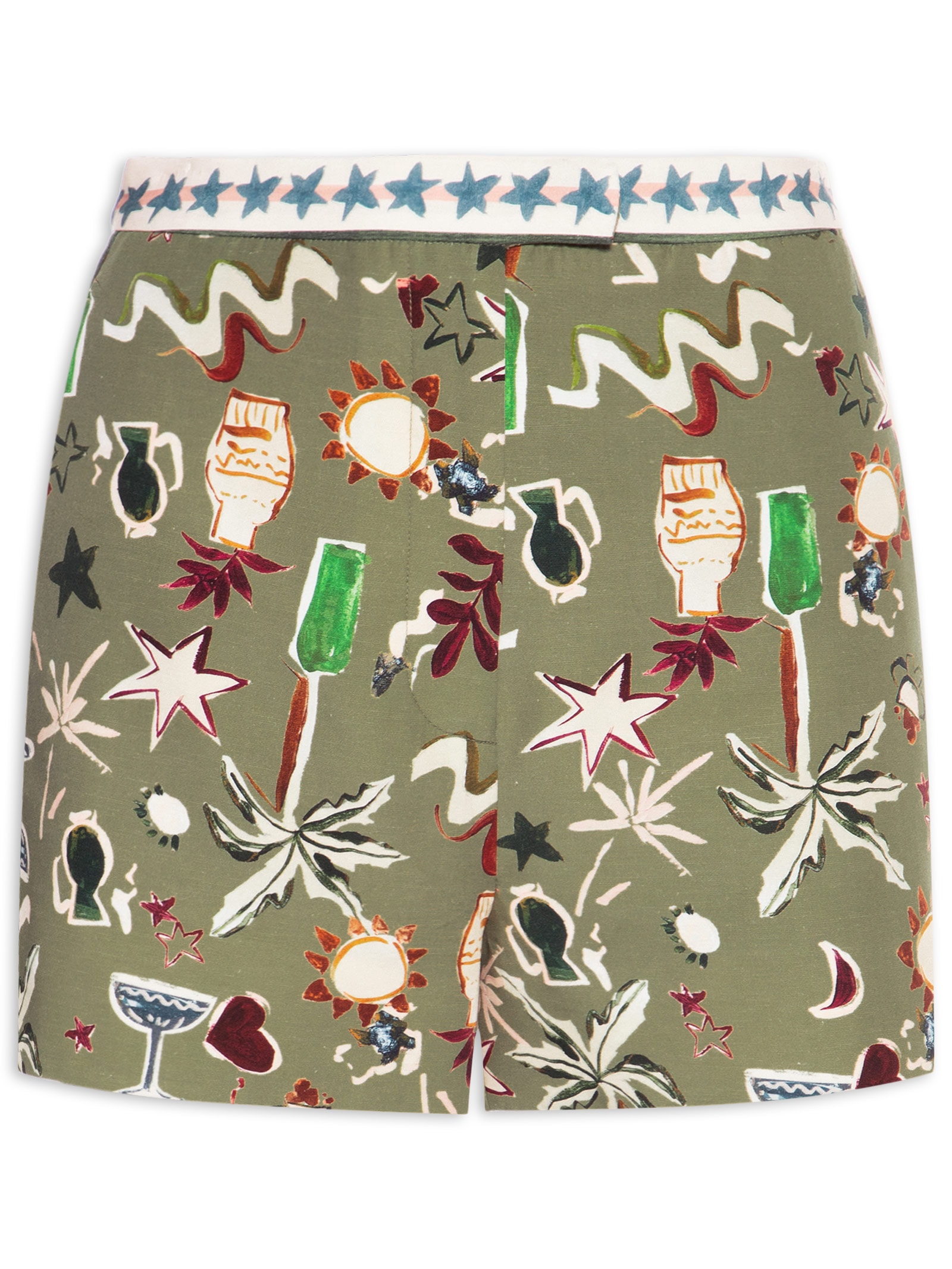 Short Feminino Talia Estampado Verde Le Lis