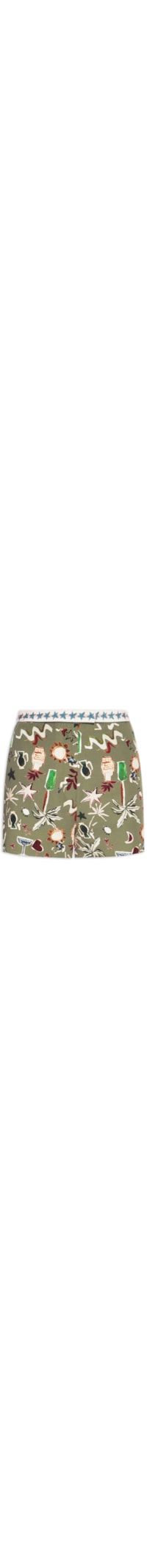 Short Feminino Talia Estampado - Verde