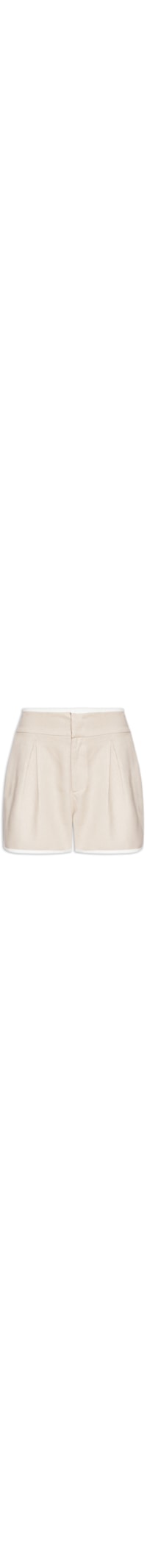 Short Feminino Tecido Linho Washed - Bege