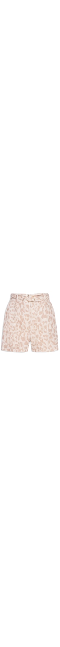 Short Feminino Tecido Lino Marrakesh - Animal Print