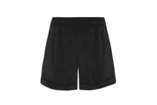 Short Feminino Tecido Nagoya Slub - Preto