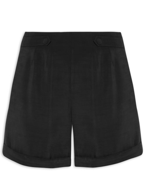 Short Feminino Tecido Nagoya Slub – Preto