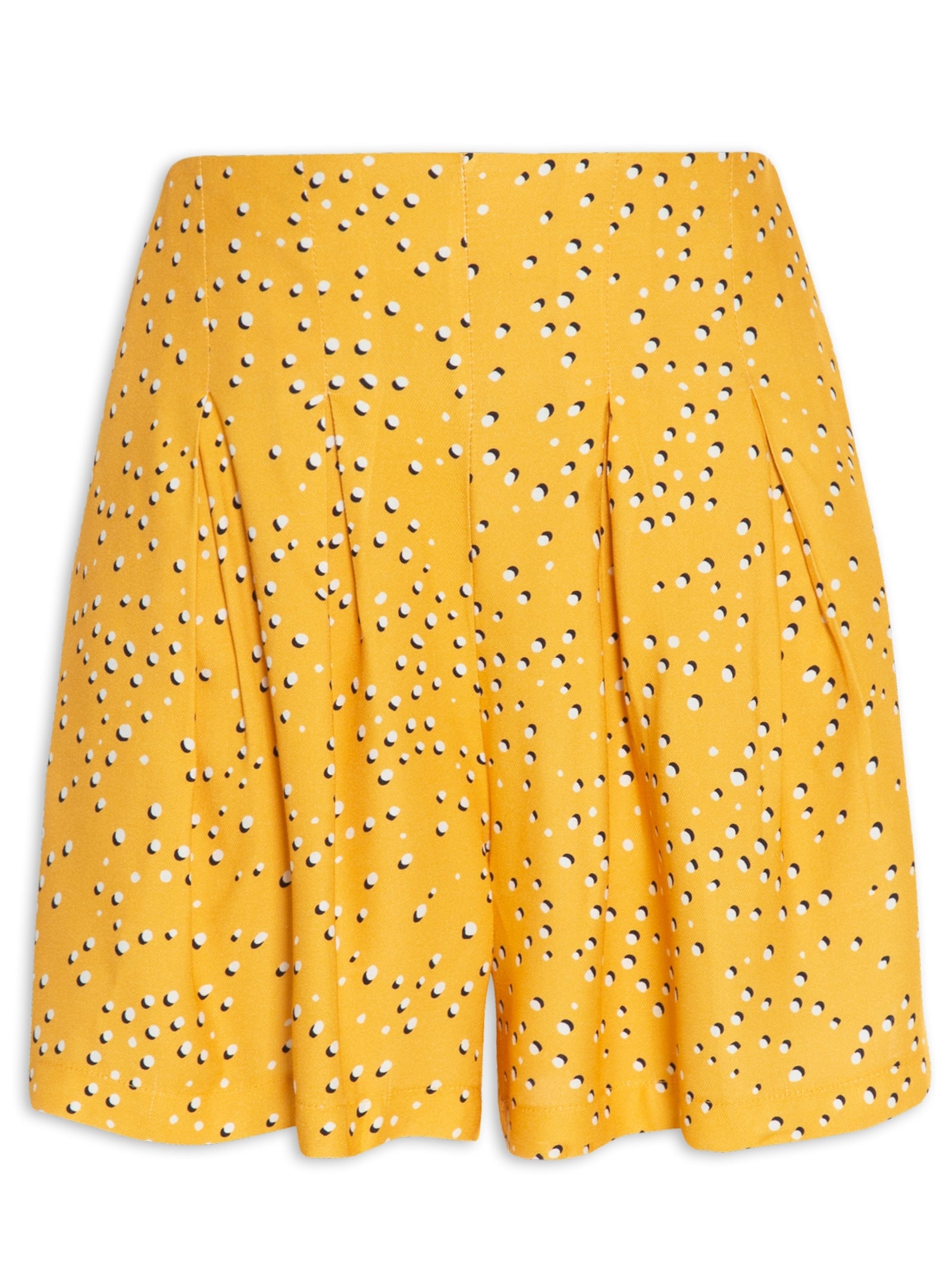 Short Feminino Tecido Rayon Twil Amarelo Lez A Lez