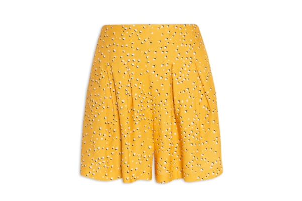 Short Feminino Tecido Rayon Twil - Amarelo