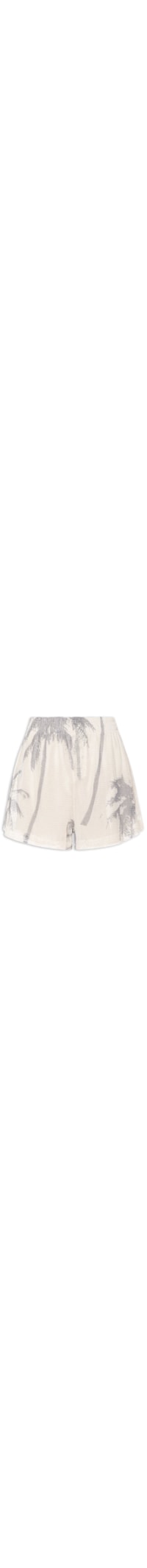 Short Feminino Tela Coqueiro - Off White