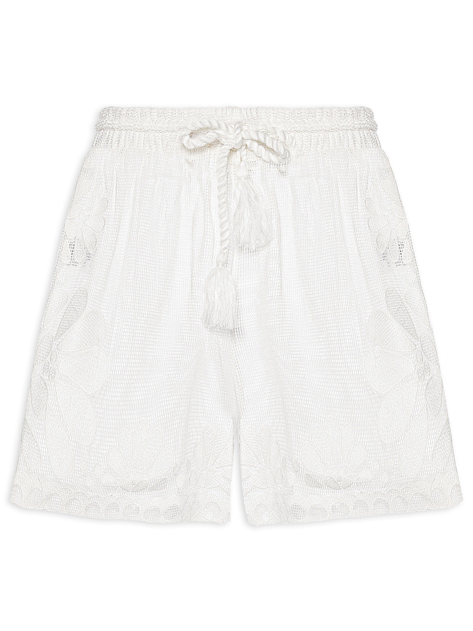 Short Feminino Tela Curtwork Palermo Off White Farm Praia