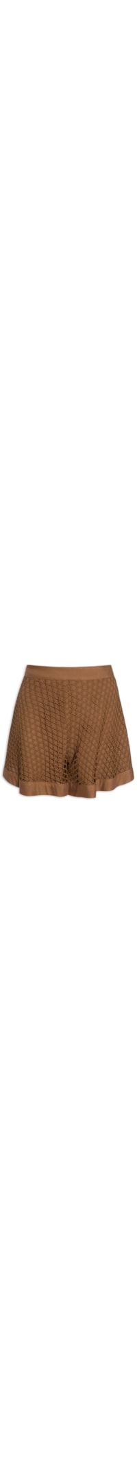 Short Feminino Trama Círculos - Marrom
