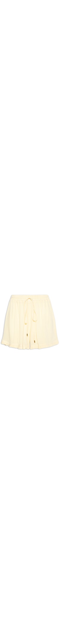 Short Feminino Transpassado Babadinho - Amarelo