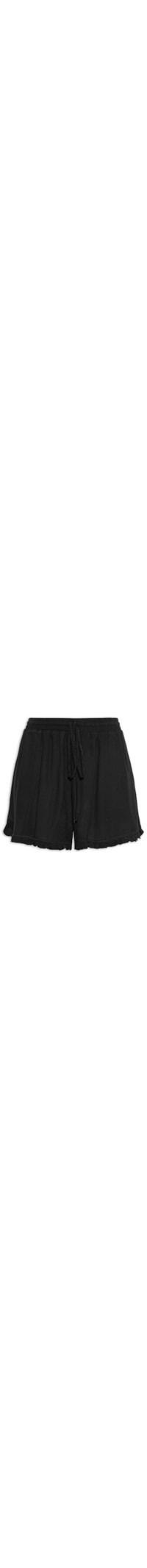 Short Feminino Transpassado Babadinho - Preto