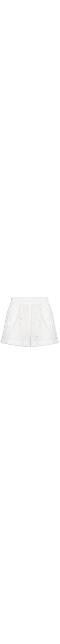Short Feminino Tricoline Bordado - Branco