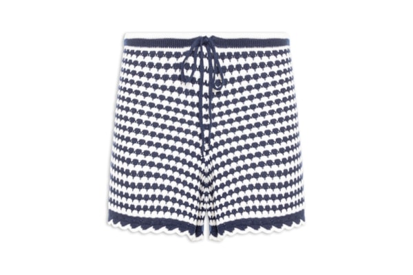 Short Feminino Tricot Babadinho - Azul