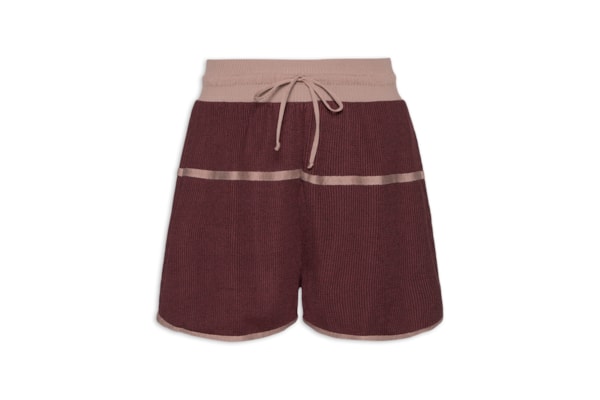 Short Feminino Tricot com Vivo - Vinho