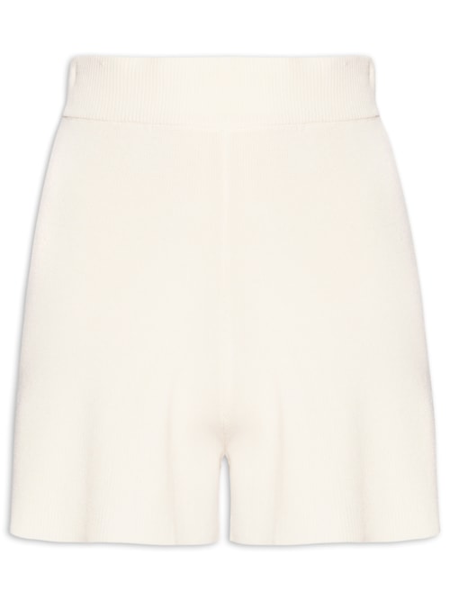 Short Feminino Tricot Comfy – Bege
