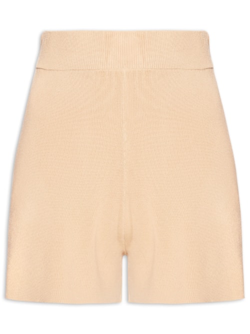 Short Feminino Tricot Comfy – Bege