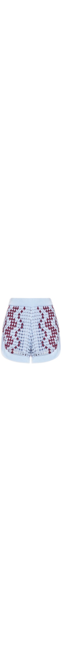 Short Feminino Tricot Listra Ondas - Azul