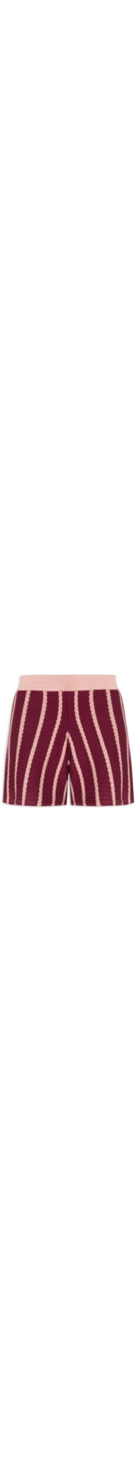 Short Feminino Tricot Listrado - Rosa