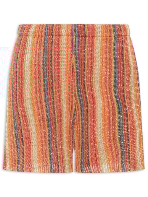 Short Feminino Tricot Listras – Vermelho