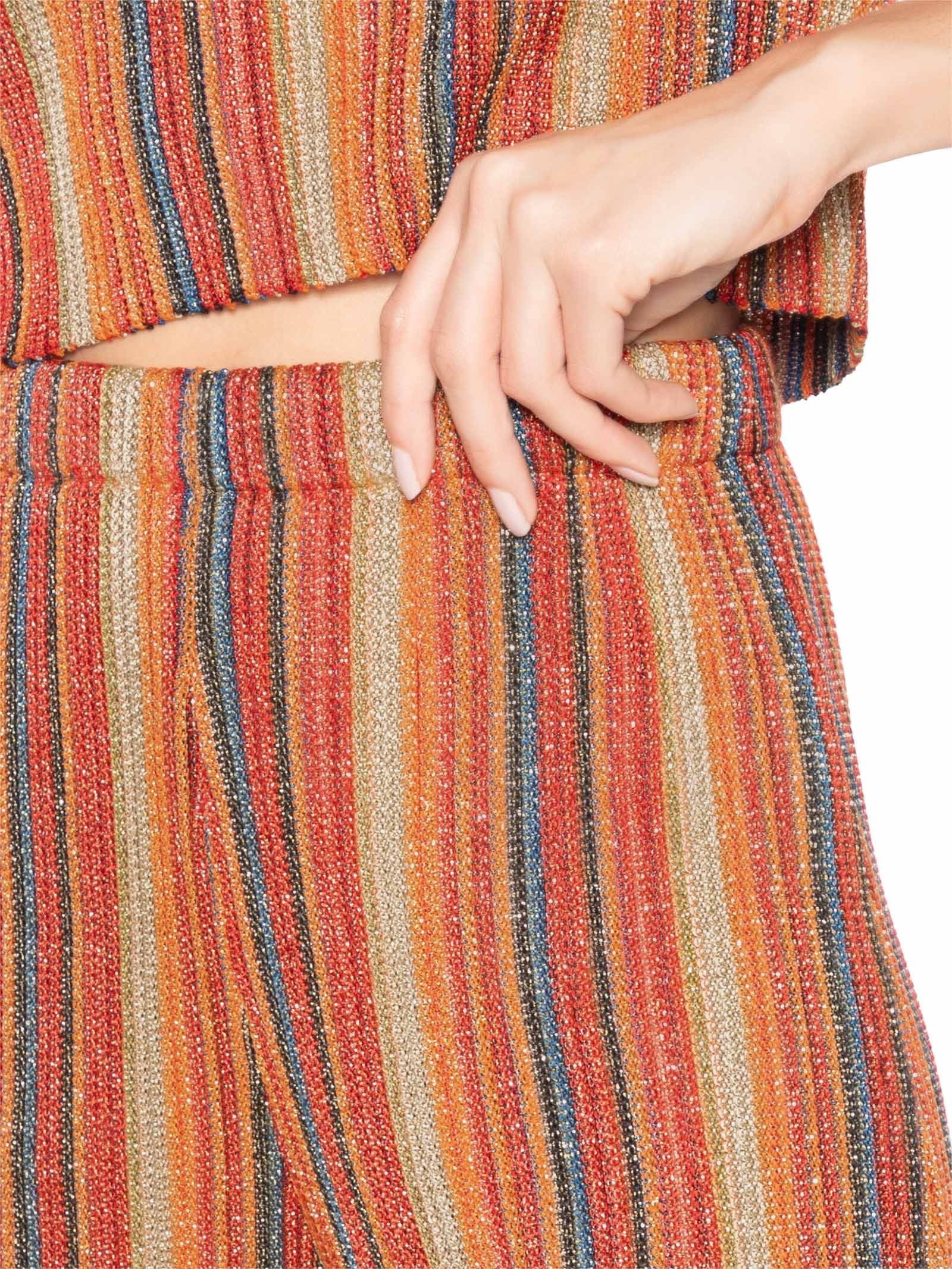 Short Feminino Tricot Listras Vermelho Osklen